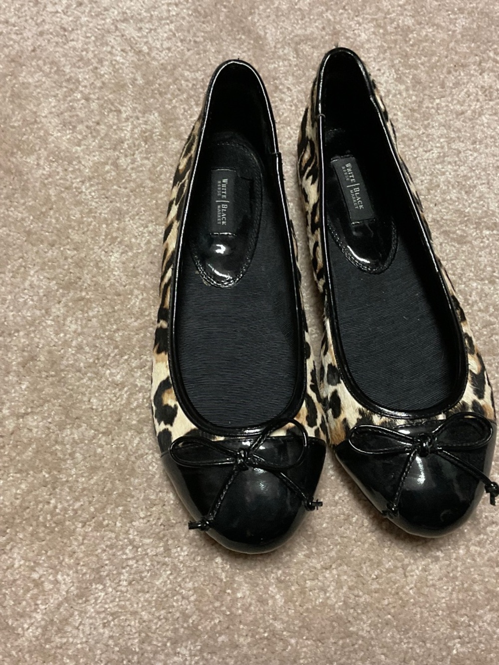 WHITEHOUSE BLACK MARKET LEOPARD BALLET SHOES NWOT
